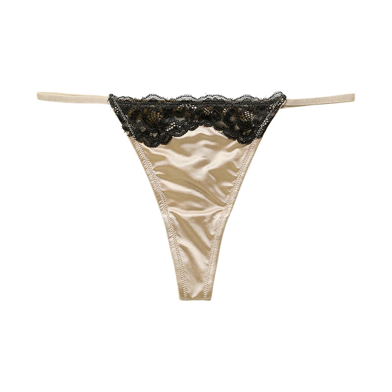 INTIMO SECRETS Women’s Floral Lace Thong – Seamless T-Back G-String Panties, Invisible Underwear