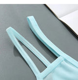 INTIMO SECRETS Transparent Hollow-Out G-String – Traceless Sexy Thong with Cotton Crotch