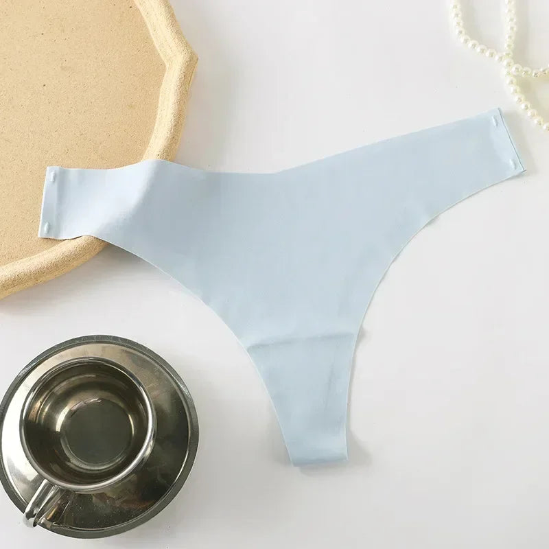 INTIMO SECRETS Ice Silk Thong – Sexy G-String, Low Waist, Seamless Comfort