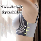 INTIMO SECRETS Women’s Plus-Size Seamless Sports Push-Up Bra – Comfortable Support