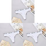 INTIMO SECRETS 3-Pack Women’s Cotton Thongs – Low-Waist, Soft & Comfortable G-String Panties