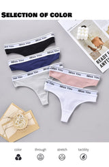 INTIMO SECRETS 3-Pack Women’s Cotton Thongs – Low-Waist, Soft & Comfortable G-String Panties