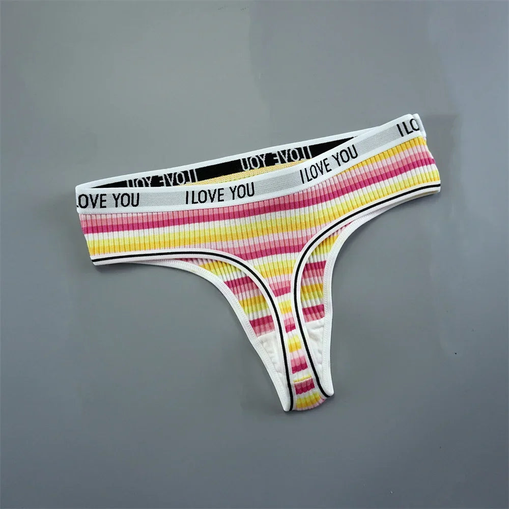 INTIMO SECRETS 3PCS Cotton Thongs – Soft Low-Rise G-String Underwear for Women