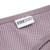 3PCS/Set Brazilian Underwear Women Panties Waffle Cotton Panties FINETOO Female Underwear Briefs Intimates Women Lingerie S-XL