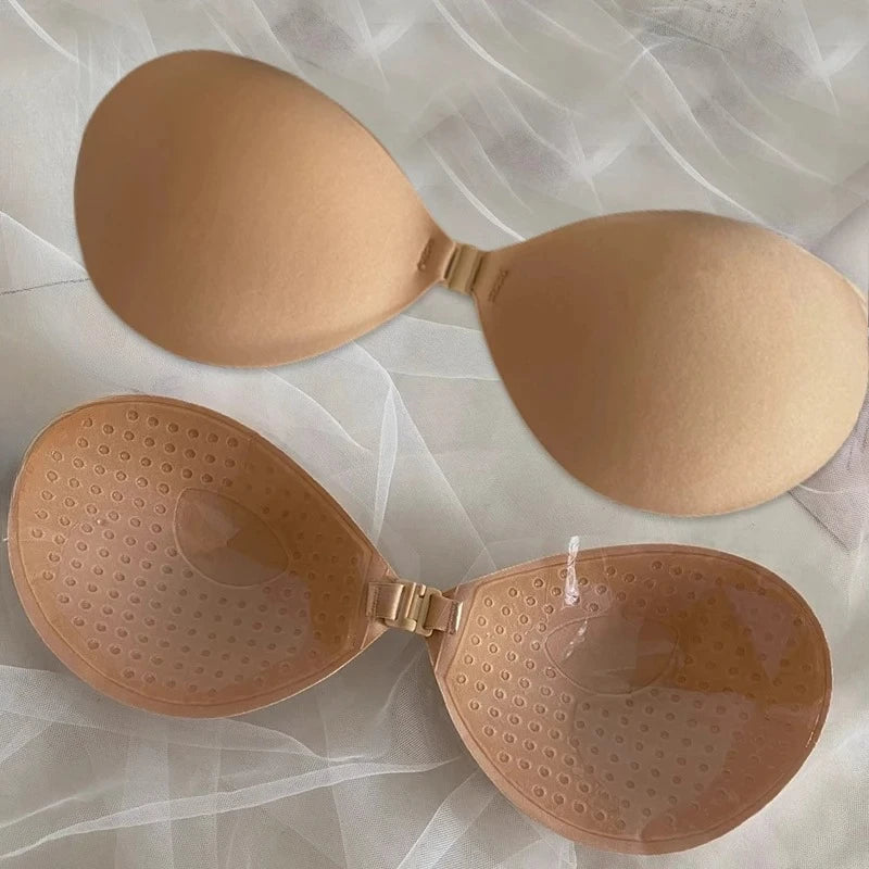 2025 New Women Summer Chest Stickers Lift Up Nude Bra Self Adhesive Bra Invisible Cover Bra Silicone Pad Sexy Strapless Breast