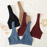 INTIMO SECRETS 3-Piece Push-Up Bra Set – Deep V, Low Back, Seamless Solid Color