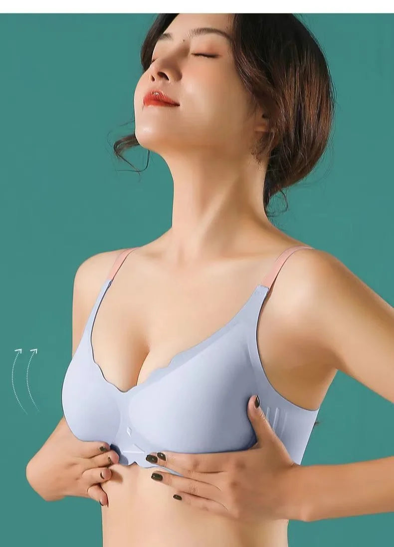 BH No Trace Top Women's Underwear No Steel Ring Pure Desire Comfortable Upper Support Sling Adjustable Beauty Back Bra for women