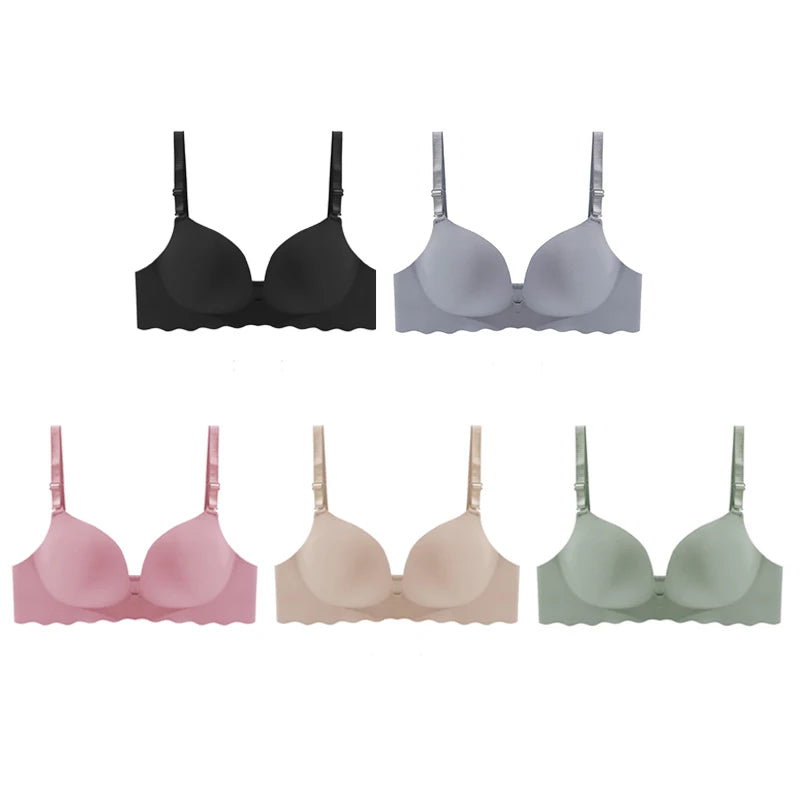 INTIMO SECRETS Women’s Seamless Push-Up Bra – Wireless Breathable Lingerie