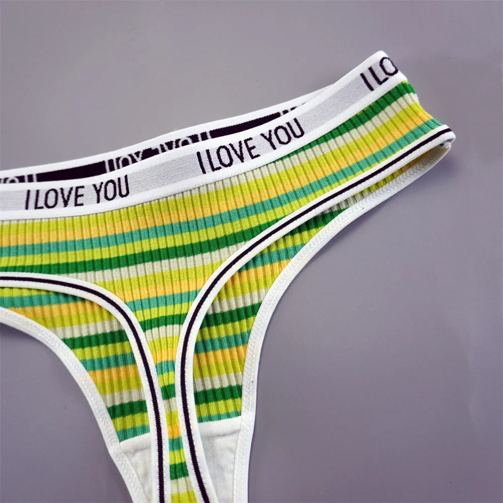 INTIMO SECRETS 3PCS Cotton Thongs – Soft Low-Rise G-String Underwear for Women