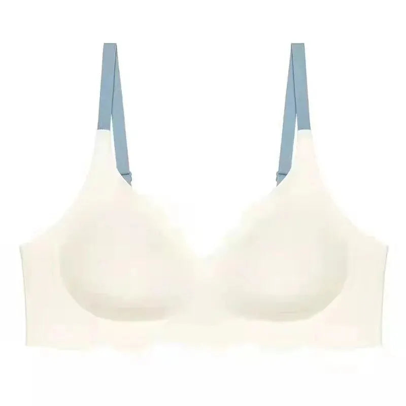 INTIMO SECRETS Women’s No-Trace Wireless Bra – Adjustable Slim Beauty Back