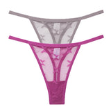 INTIMO SECRETS 2PCS Mesh Thongs – Transparent Seamless G-String Underwear for Women S-XL