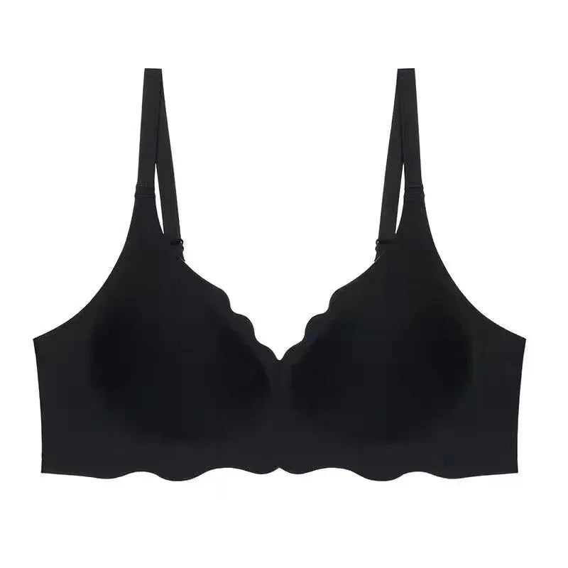 INTIMO SECRETS Women’s No-Trace Wireless Bra – Adjustable Slim Beauty Back