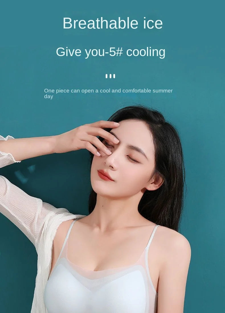 INTIMO SECRETS Ultra Thin Ice Silk Bra – Plus Size Wireless Padded Lingerie