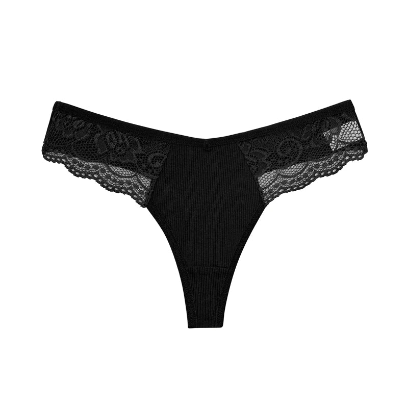 INTIMO SECRETS Cotton Lace G-String – Sexy Women’s Thong Panties S-XL
