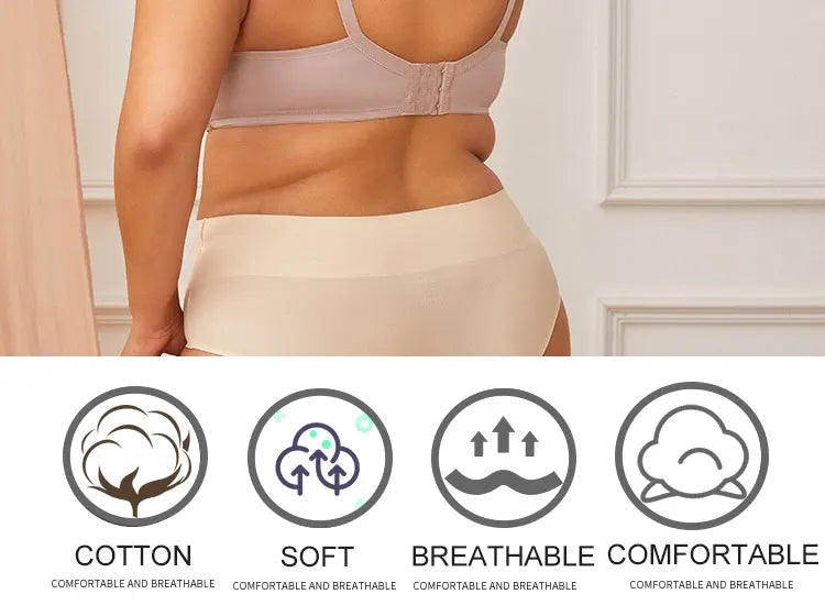 INTIMO SECRETS Plus Size Full Coverage Unlined Seamless Bra Wide Strap Wireless Push-Up