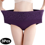 INTIMO SECRETS 3-Pack Women’s High-Waist Cotton Briefs – Breathable & Comfortable