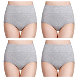 INTIMO SECRETS 4PCS High Waist Cotton Panties – Plus Size Women L-5XL
