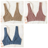 INTIMO SECRETS 3-Piece Push-Up Bra Set – Deep V, Low Back, Seamless Solid Color
