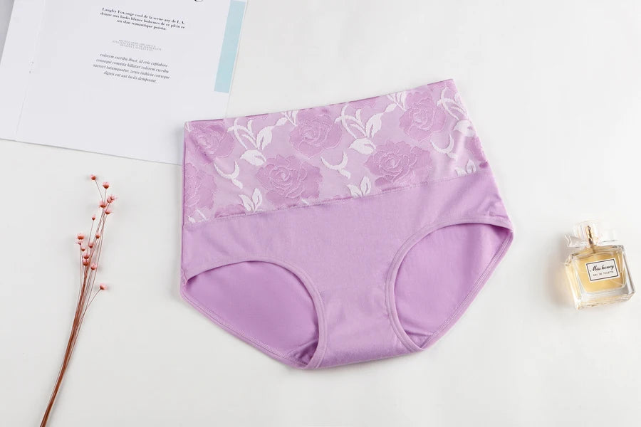 INTIMO SECRETS 3PCS High Waist Cotton Panties – Plus Size Women’s Lingerie