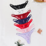 INTIMO SECRETS 7-Pack Plus-Size Floral G-String Thongs