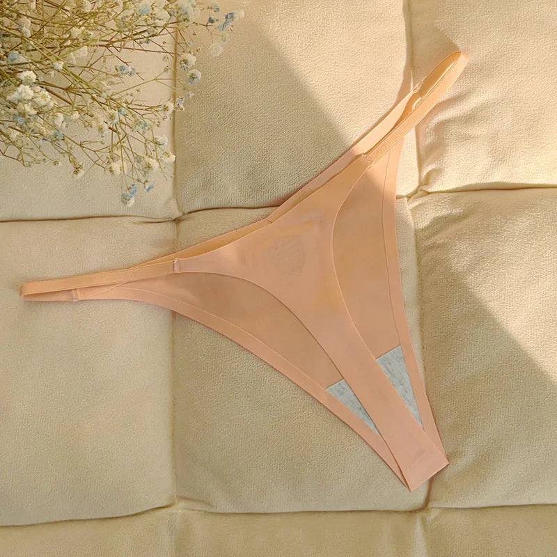 INTIMO SECRETS Ruffles Seamless Thong – Invisible T-Back Underwear for Women