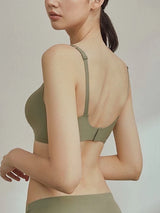 INTIMO SECRETS One-Piece Seamless Wireless Push-Up Bra Deep V Padded Bralette