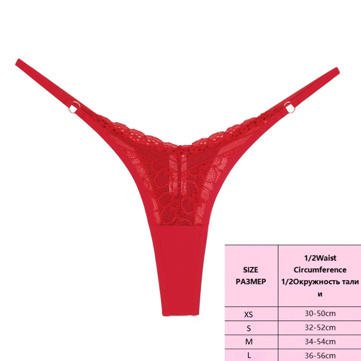 INTIMO SECRETS Women’s Sexy Lace Low-Rise Thong Panties