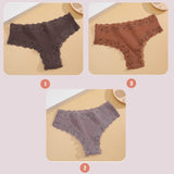 INTIMO SECRETS 3-Pack Lace Cotton Panties – Low Waist Plus Size Women