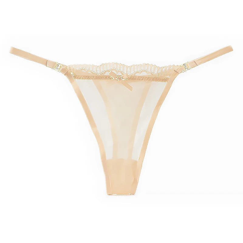 INTIMO SECRETS Transparent Mesh G-String – Soft Low-Rise Sexy Thong & Breathable Daily Lace Lingerie