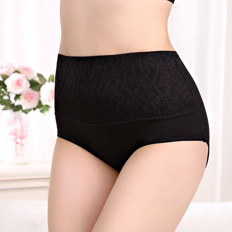 INTIMO SECRETS 3PCS High Waist Cotton Panties – Plus Size Women’s Lingerie