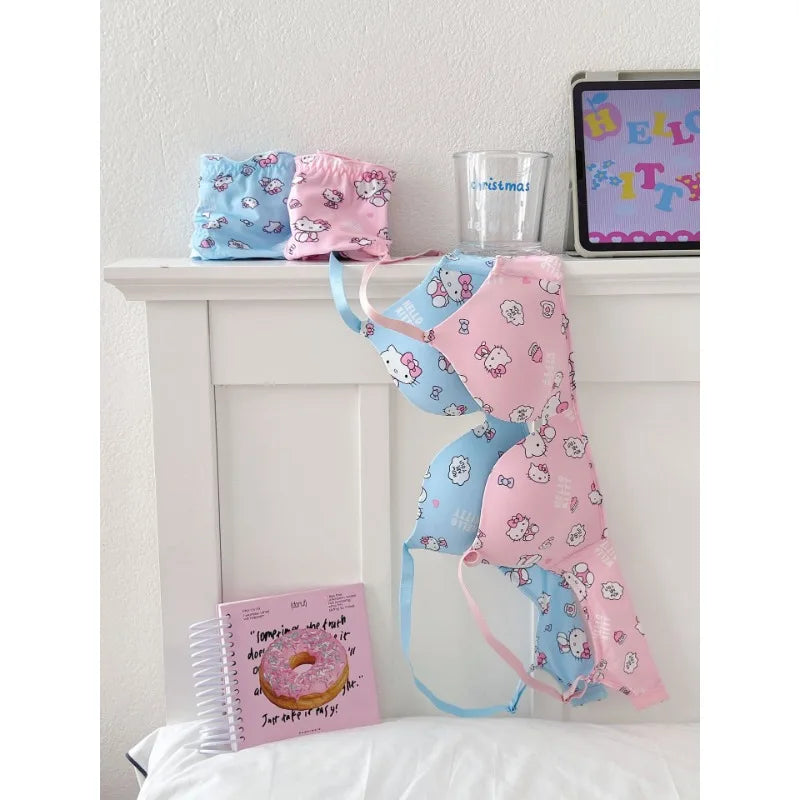 INTIMO SECRETS Hello Kitty Girls’ Cartoon Slimming Bra – Comfortable Active Underwear