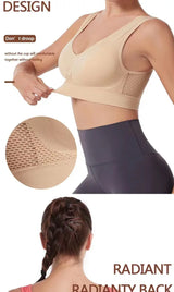 INTIMO SECRETS Seamless Push-Up Mesh Bra – Breathable Sports Bralette