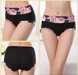 INTIMO SECRETS High Waist Floral Panties – Soft Plus Size Women Lingerie