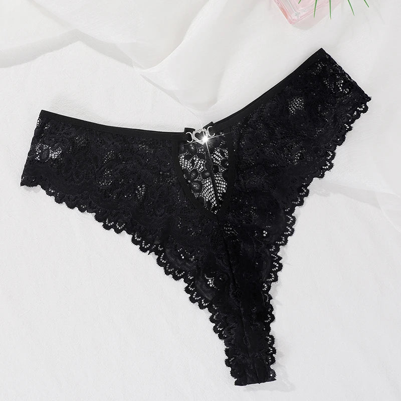 INTIMO SECRETS Plus-Size Mid-Waist Black Floral Panties 1XL-4XL
