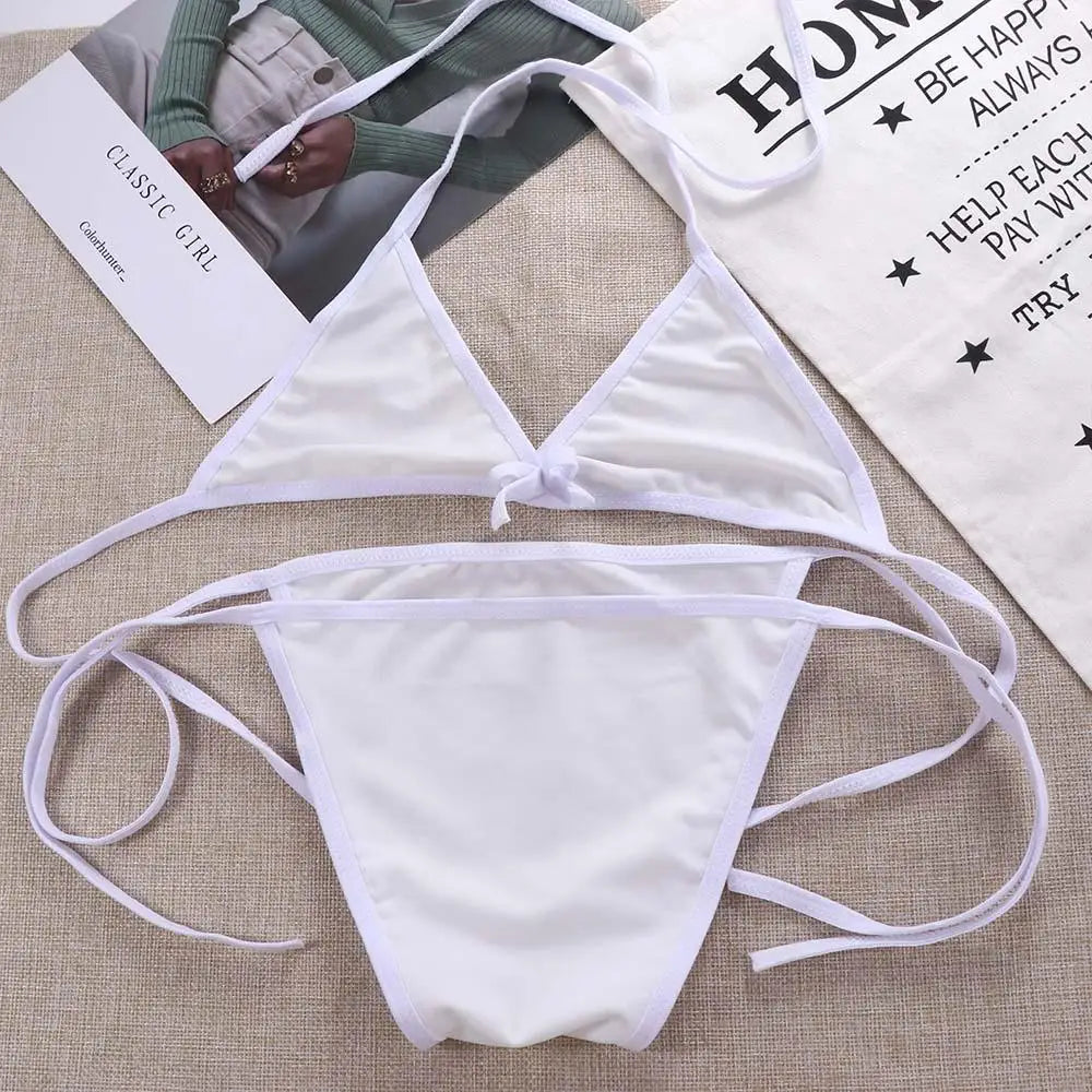 INTIMO SECRETS Sexy Halter Bikini Set - Push-Up Padded Swimsuit Brief