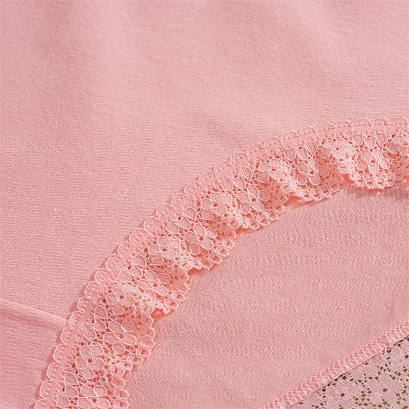 INTIMO SECRETS 3PCS Cotton Lace Panties – Plus Size Women’s Mid-Waist Lingerie