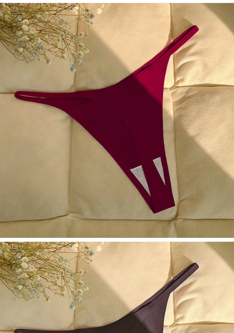 INTIMO SECRETS Ruffles Seamless Thong – Invisible T-Back Underwear for Women