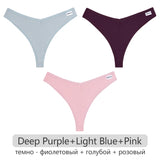 INTIMO SECRETS Women’s Cotton Thongs 3-Pack – Low-Rise Waffle G-String T-Back Panties S-XL