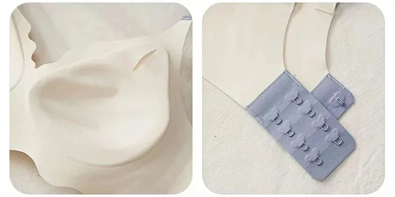 INTIMO SECRETS Women’s No-Trace Wireless Bra – Adjustable Slim Beauty Back