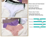 INTIMO SECRETS Women’s Low-Waist Seamless Lace Cotton Panties – Breathable Bikini Underwear