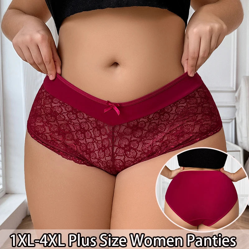 INTIMO SECRETS Plus-Size Mid-Waist Floral Panties 1XL-4XL