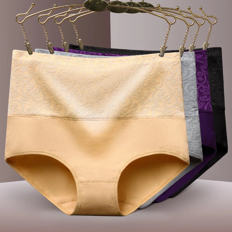 INTIMO SECRETS 3PCS High Waist Cotton Panties – Plus Size Women’s Lingerie