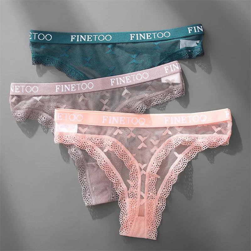 INTIMO SECRETS Women’s Sexy Lace Low-Rise Thong – Letter Waist Transparent G-String T-Back