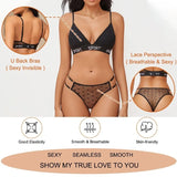 INTIMO SECRETS Dot Lace Push-Up Bralette – Wireless V-Neck Women’s Bra