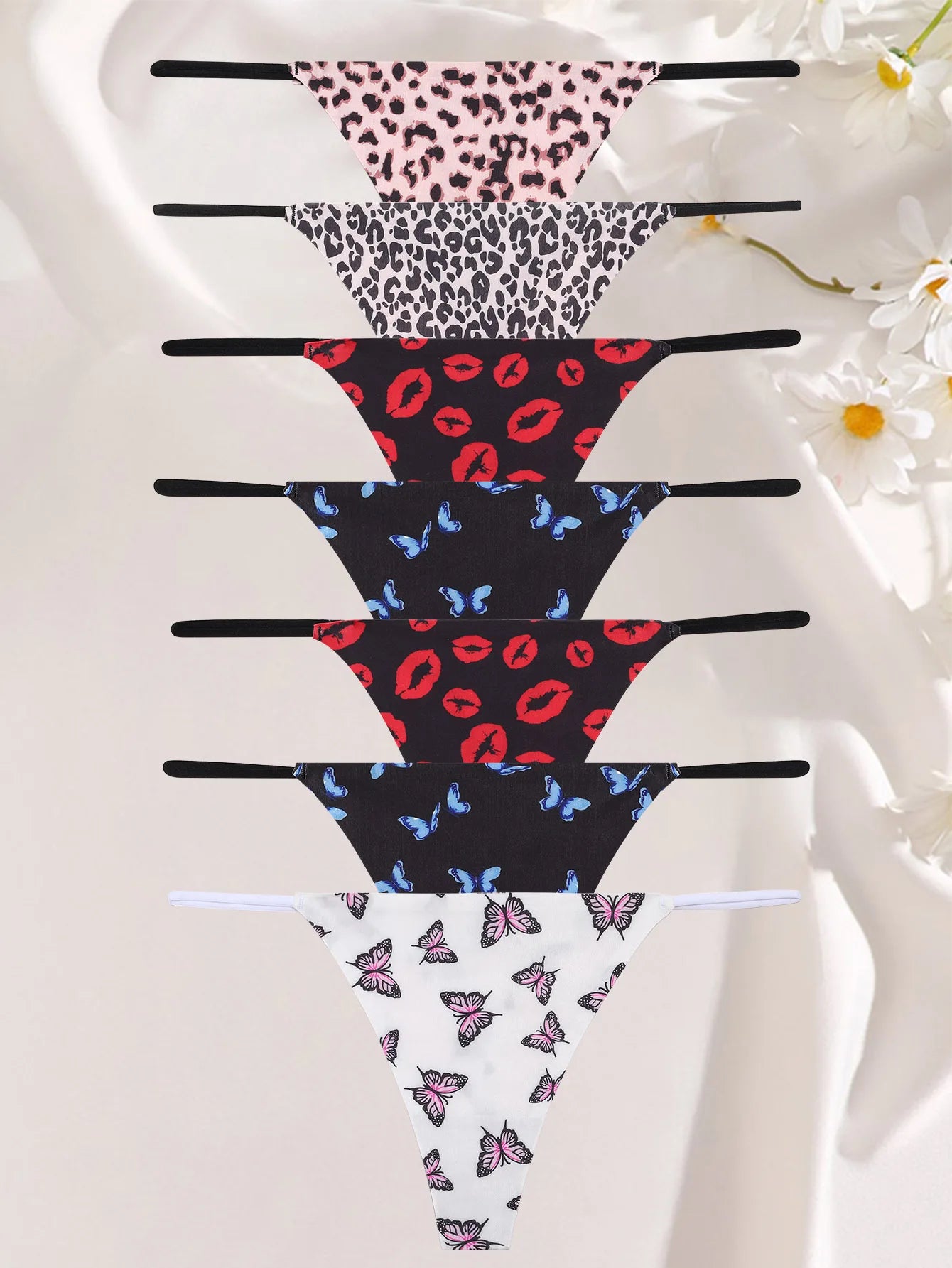 INTIMO SECRETS 7-Pack Seamless Low-Waist Thong Panties for Women