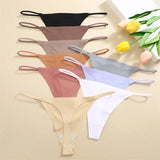 INTIMO SECRETS 4-Pack Women’s Seamless Ice Silk Thongs – Low-Waist, Stretchy G-String Panties