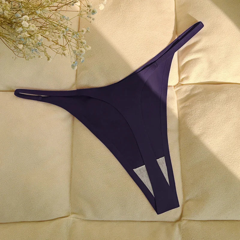 INTIMO SECRETS Ruffles Seamless Thong – Invisible T-Back Underwear for Women