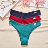 3PCS/Set Brazilian Underwear Women Panties Waffle Cotton Panties FINETOO Female Underwear Briefs Intimates Women Lingerie S-XL