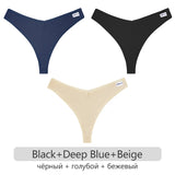 INTIMO SECRETS Women’s Cotton Thongs 3-Pack – Low-Rise Waffle G-String T-Back Panties S-XL