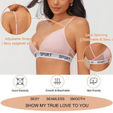 INTIMO SECRETS Dot Lace Push-Up Bralette – Wireless V-Neck Women’s Bra